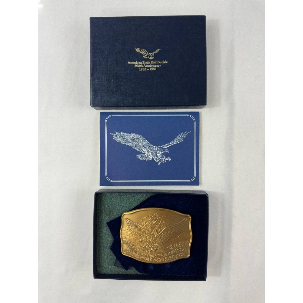 1982 Washington Mint American Eagle 200th Anniversary Bronze Belt Buckle Box